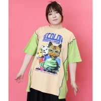 ScoLar/スカラー ScoLar 惑星とネコ柄 切替チュニック/508294569