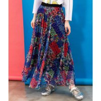ScoLar/スカラー ScoLar ネコ花・ヒョウ柄 2柄展開チュールスカート/508294570
