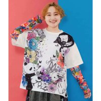 ScoLar/スカラー ScoLar アニマル蝶花柄Tシャツ/508294572