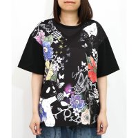 ScoLar/スカラー ScoLar アニマル蝶花柄Tシャツ/508294572