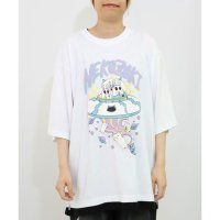 ScoLar/スカラー ScoLar ネコ好きおばけうさぎUFO柄Tシャツ/508294575