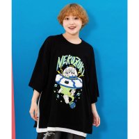 ScoLar/スカラー ScoLar ネコ好きおばけうさぎUFO柄Tシャツ/508294575