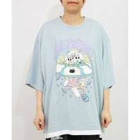 ScoLar/スカラー ScoLar ネコ好きおばけうさぎUFO柄Tシャツ/508294575