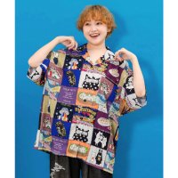ScoLar/スカラー ScoLar 百鬼夜行orパッチワーク風 2柄展開シアーシャツ/508294576
