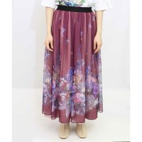 ScoLar/スカラー ScoLar 海の中のアジサイ柄 リバーシブルスカート/508294577