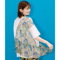 ScoLar/スカラー ScoLar ひまわりと狐のパッチワーク柄 2wayプルオーバー/508294579