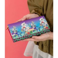 ScoLar/スカラー ScoLar 花蝶柄×ヒョウ柄 かぶせ付長財布/508294584