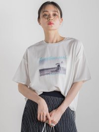 Droite Lautreamont/ドロワット ロートレアモン Droite lautreamont ドライタッチコットンフォトTシャツ≪洗濯機で洗える≫/508294665