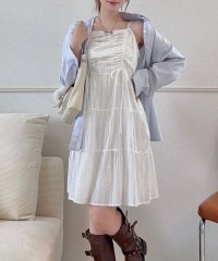 JUNOAH/ジュノア JUNOAH 綿レースドロストミニワンピース/508294806