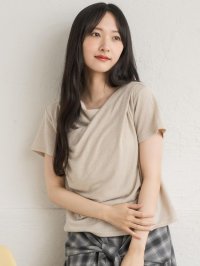 RETRO GIRL/レトロガール RETRO GIRL ドレープラメカットソー/508294835
