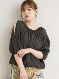 RETRO GIRL/レトロガール RETRO GIRL 肩スリットオフショルブラウス/508294836