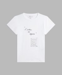 agnes b. FEMME/プリント オーガニックコットン 半袖 Tシャツ "L'action me repose"/508227217