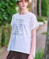DRESSTERIOR/箔PTドルマンスリーブロゴTシャツ/508294387