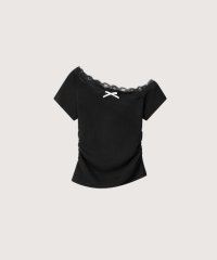 LA POMME petit/ラポミ プチ LA POMME petit Asymmetry Ribbon Top/508295726