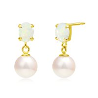 LARA Christie/ララクリスティー LARA Christie ピアス レディース あこや真珠 パール 4.5～5.0mm 2珠 オパール K18 18金 ゴールド/508295791