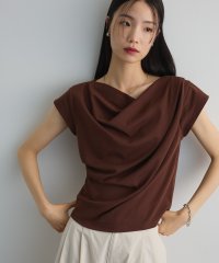 Green Parks/グリーン パークス Green Parks ドレープオフショルフレンチ袖Tシャツ/508296402