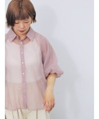 ehka sopo/バルーンスリーブシアーシャツ/508296508
