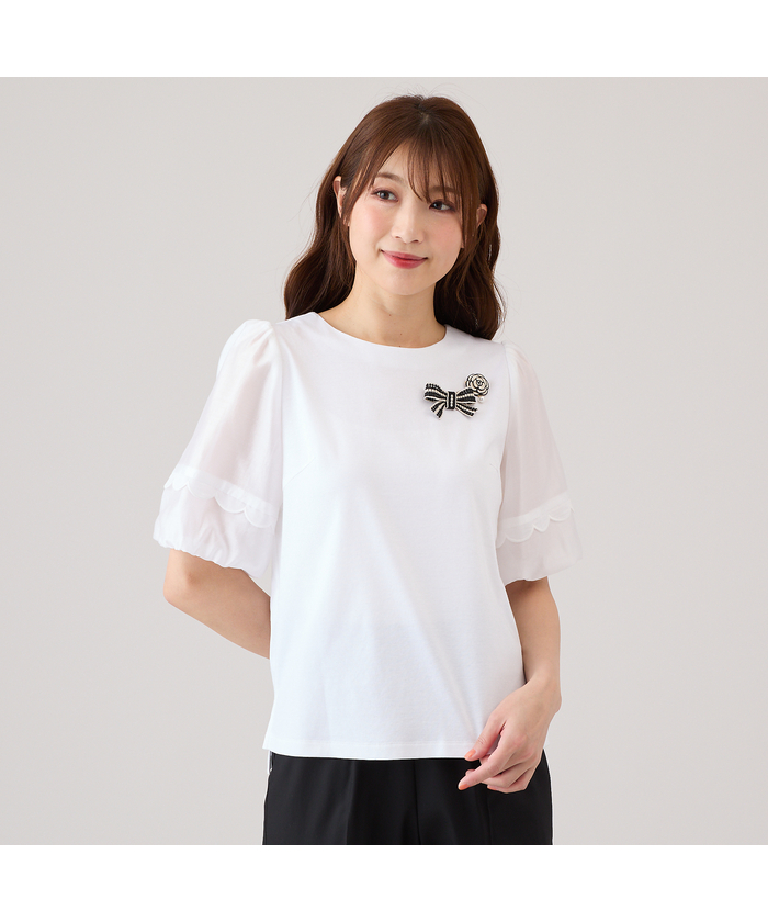 No.1358 新品ローズティアラ50 フレア袖カットソー No.1358 新品ローズティアラ50 フレア袖カットソー 半袖(Tシャツ)