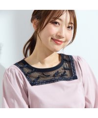 Rose Tiara(L SIZE)/【人気アイテム/接触冷感/手洗い可】ドットチュール切替カットソー/508297388