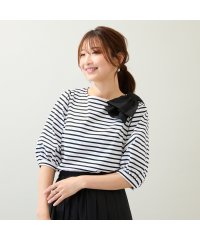 Rose Tiara(L SIZE)/【接触冷感/綿100%/手洗いOK】ビッグリボンカットソー/ボーダー/508297391