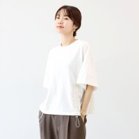 Aletta vita/アレッタ ヴィータ Aletta vita 綿天竺フロントドロスト半袖プルオーバー/508297448