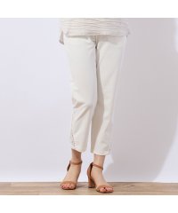 LOBJIE/【洗える・接触冷感・日本製・S～LLサイズ】裾レースクロップドパンツ/508297672