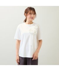 Rose Tiara(L SIZE)/【接触冷感/綿100%/手洗いOK】巻きバラ刺繍カットソー/508297675