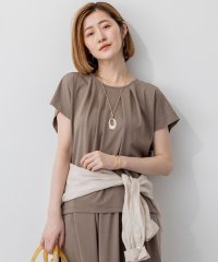 NIJYUSANKU（LARGE SIZE）/【接触冷感/洗える】ツイストコットンプレーティング タックデザイン カットソー/508297701