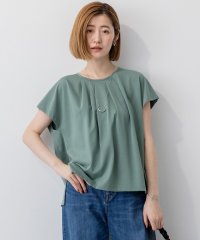 NIJYUSANKU（LARGE SIZE）/【接触冷感/洗える】ツイストコットンプレーティング タックデザイン カットソー/508297701