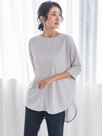 la.f…(Lsize)/ラ エフ エルサイズ la.f…(Lsize) 【大きいサイズ】【biyori】“ブラウスのような”万能Tシャツ≪洗濯機で洗える≫/508297777