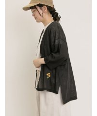Samansa Mos2/[接触冷感]花刺繍七分袖クルーネックカーディガン/508297872