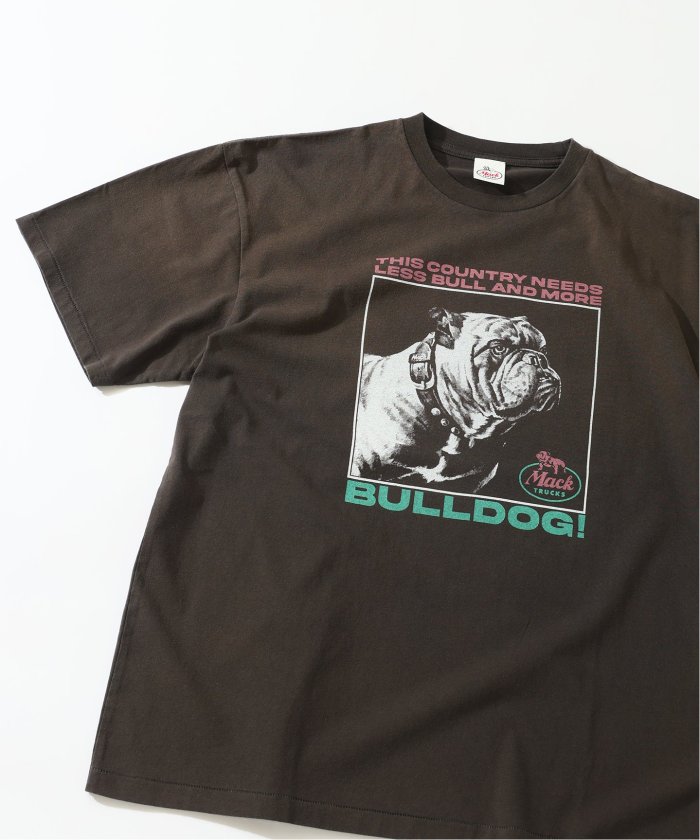 90s USA製 MACK TRUCKS ブルドッグフォトプリントTシャツ 企業 90s USA製 MACK TRUCKS ブルドッグフォトプリントTシャツ 企業