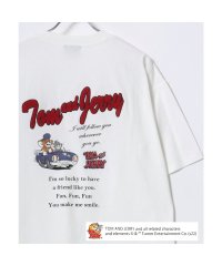 MARUKAWA/Tom＆Jerry/トムとジェリー キャラクター フロント バックサガラ刺繍 オーバーサイズ半袖Tシャツ レディース メンズ/508104536
