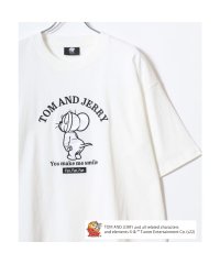 MARUKAWA/Tom＆Jerry/トムとジェリー キャラクター フロント バックサガラ刺繍 オーバーサイズ半袖Tシャツ レディース メンズ/508104536