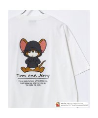 MARUKAWA/Tom＆Jerry/トムとジェリー キャラクター フロント バックサガラ刺繍 オーバーサイズ半袖Tシャツ レディース メンズ/508104536