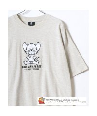 MARUKAWA/Tom＆Jerry/トムとジェリー キャラクター フロント バックサガラ刺繍 オーバーサイズ半袖Tシャツ レディース メンズ/508104536
