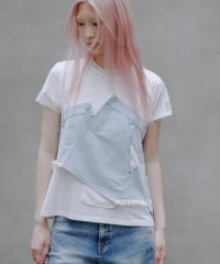 B'2nd/AULA AILA（アウラ アイラ）別注デニムレイヤードＴシャツ/508295650