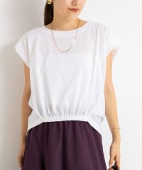 Rie Miller/フロントギャザーフレンチスリーブカットソー/508296522