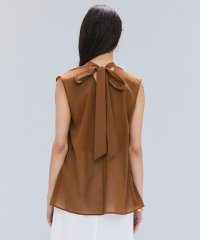 BEIGE，/【洗える】BAC / コットンバックボウタイノースリーブブラウス/508298359