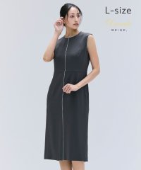 BEIGE，/【洗える・L－size】CINDY / クルーネックノースリーブワンピース/508298385