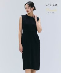 BEIGE，/【洗える・L－size】CINDY / クルーネックノースリーブワンピース/508298385