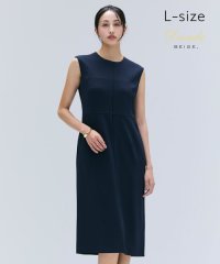 BEIGE，/【洗える・L－size】CINDY / クルーネックノースリーブワンピース/508298385