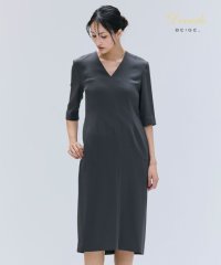 BEIGE，/【洗える】CINDY / Vネックハーフスリーブワンピース/508298389