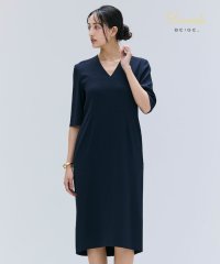 BEIGE，/【洗える】CINDY / Vネックハーフスリーブワンピース/508298389