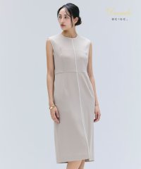 BEIGE，/【洗える】CINDY / クルーネックノースリーブワンピース/508298390