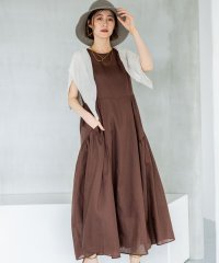 NIJYUSANKU（LARGE SIZE）/【一部店舗限定/接触冷感/洗える】ラミータンブラー ノースリーブ ワンピース/508298396