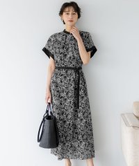 NIJYUSANKU（LARGE SIZE）/【一部店舗限定/速乾性/洗える】モノトーンプリント ワンピース/508298398