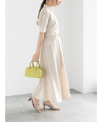 Te chichi/麻調Wポケットシャツワンピース/508299225