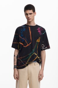 Desigual/デシグアル Desigual イラスト付き半袖Tシャツ/508299341