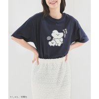 Honeys/ハニーズ Honeys もっさりもさお／Tシャツ トップス Tシャツ 半袖Tシャツ カットソー 半袖 もっさりもさお キャラクター イラスト 綿混 レディース/508312217